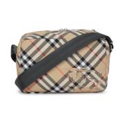 Stijlvolle Geruite Patroon Tas Burberry , Beige , Heren