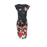 Bloemen Bodycon Jurk met Strik Detail Cavalli Class , Multicolor , Dam...