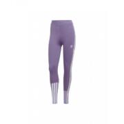 Polyester Leggings met 3-Stripes Adidas Originals , Purple , Dames