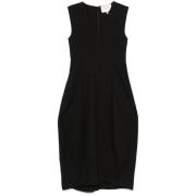 Zwarte Mouwloze Jurk met Achtersplit Studio Nicholson , Black , Dames