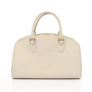 Pre-owned Leather handbags Louis Vuitton Vintage , White , Dames