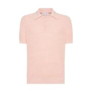 Zalmroze Geribbelde Trui Brunello Cucinelli , Pink , Heren