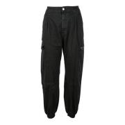 Katoen Elastaan Broek Please , Black , Dames