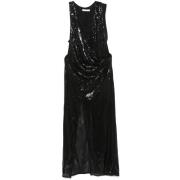 Zwarte Wrap Jurk Diepe V-Hals IRO , Black , Dames