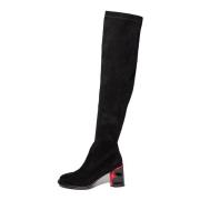 Suede Sophistication Over-the-Knee Laarzen Cesare Gaspari , Black , Da...