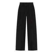 Zijden Loose-Fit Zwarte Broek Theory , Black , Dames