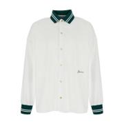 Wit Baseballshirt met Logo Borduursel Jacquemus , White , Heren