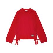 Rode Crew Neck Sweater Ganni , Red , Dames