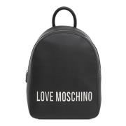 Stijlvolle lettering rugzak met ritssluiting Love Moschino , Black , D...