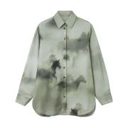 Oversized Horse Print Shirt Stella McCartney , Green , Dames