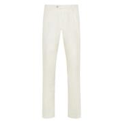 Linnen broek met zakken Barba , White , Heren