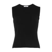 Kasjmier Wol Gebreide Mouwloze Top Max Mara , Black , Dames