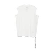 Donkere Schaduw Mouwloos Crew Neck T-shirt Rick Owens , White , Heren