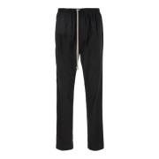 Zwarte Broek met Oversized Koord in Wol Rick Owens , Black , Heren