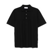 Zwarte Poloshirt met Logolabel Lardini , Black , Heren