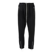 Zwarte wollen track pants met oversized trekkoord Rick Owens , Black ,...