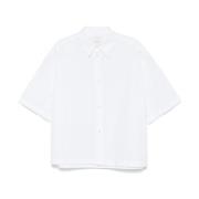 Witte Klassieke Kraag Shirt Korte Mouwen Studio Nicholson , White , He...