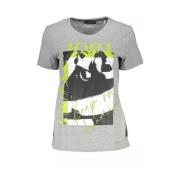 Grijze Katoenen Tops & T-Shirt met Print Guess , Gray , Dames