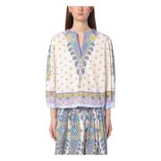 V-hals top in trendy stijl Etro , Multicolor , Dames