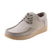 Anna Sko Suede Nature Footwear , Gray , Dames