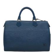 Pre-owned Leather louis-vuitton-bags Louis Vuitton Vintage , Blue , Da...