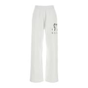 Witte katoenen joggers voor mannen Golden Goose , White , Dames