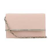 Roze Leren Cross-Bar Clutch Handtas Alexander McQueen , Pink , Dames