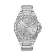 Kwarts Analoog Roestvrij Stalen Horloge Guess , Gray , Heren