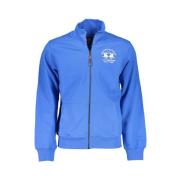 Blauw Katoenen Sweatshirt met Rits La Martina , Blue , Heren