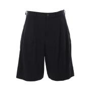 Zwarte Shorts Drill Standaard Pasvorm Comme des Garçons , Black , Here...