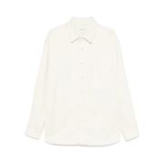 Amandel Beige Knoopshirt Lemaire , White , Heren