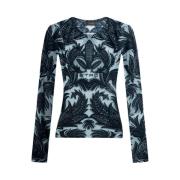 Paisley Print Crew Neck Lange Mouwen Etro , Multicolor , Dames