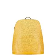 Pre-owned Leather backpacks Louis Vuitton Vintage , Yellow , Dames