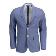 Blauwe Polyester Herenjas Gant , Blue , Heren