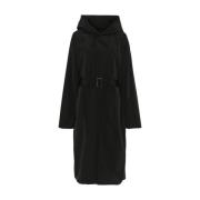 Zwarte Jas met Drukknopen Rick Owens , Black , Heren