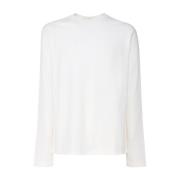 Katoenen T-shirt met seizoensprint Jil Sander , White , Heren