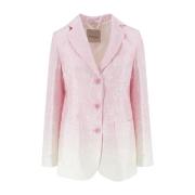 Klassieke Logo Stofjas met Knopen Ermanno Scervino , Pink , Dames