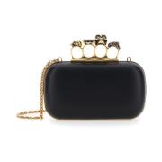 Zwarte Skull Clutch Tas Alexander McQueen , Black , Dames