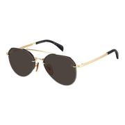 Goud/Donkergrijze Zonnebril Eyewear by David Beckham , Yellow , Heren