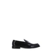 Zwarte Leren Loafers Ronde Neus Doucal's , Black , Heren