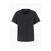 Katoenen T-shirt Emporio Armani , Black , Dames