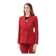 Rode double-breasted jas Essential stijl Patrizia Pepe , Red , Dames