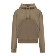 Katoenen sweatshirt met logoborduursel Saint Laurent , Green , Dames