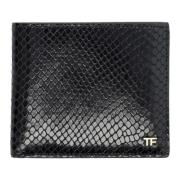 Python Print Bifold Portemonnee Tom Ford , Black , Heren