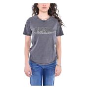 Stijlvolle Crop Empire Tee Michael Kors , Gray , Dames