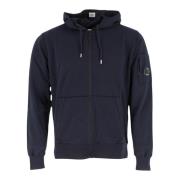 Blauwe Hoodies Open Stijl C.p. Company , Blue , Heren