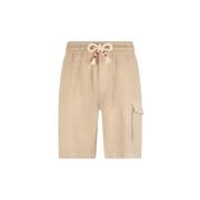 Beige Linnen Bermuda Chino Met Zijzak MC2 Saint Barth , Beige , Heren