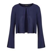 Blauw Ronde Hals Lange Mouw Shirt Emporio Armani , Blue , Dames