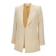 Witte Jacquard Lozenge Blazer Elisabetta Franchi , White , Dames