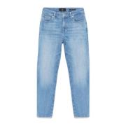 Blauwe Jeans met verborgen ritssluiting en knoopsluiting 7 For All Man...